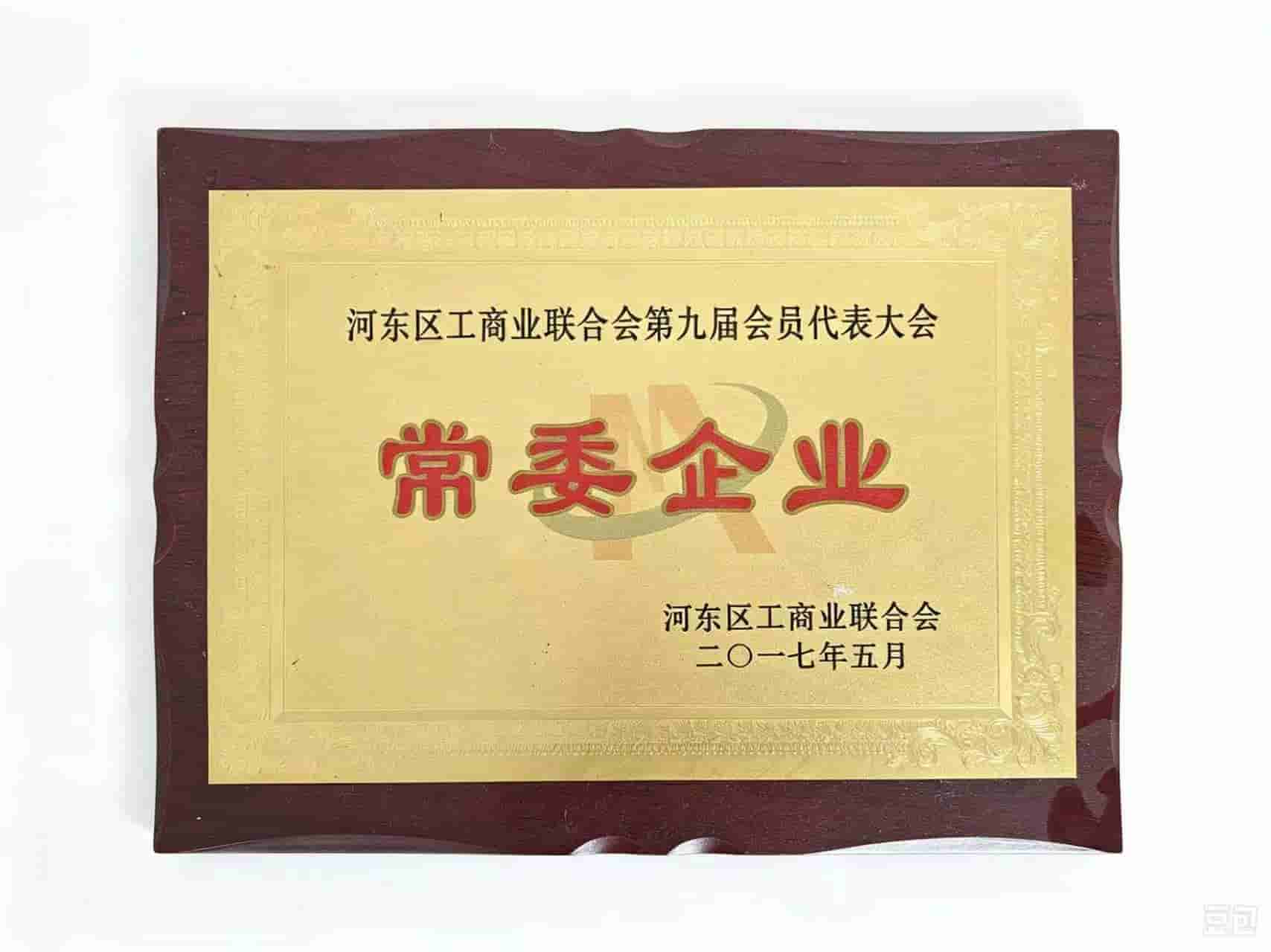 河东区工商业联合会常委企业奖牌
